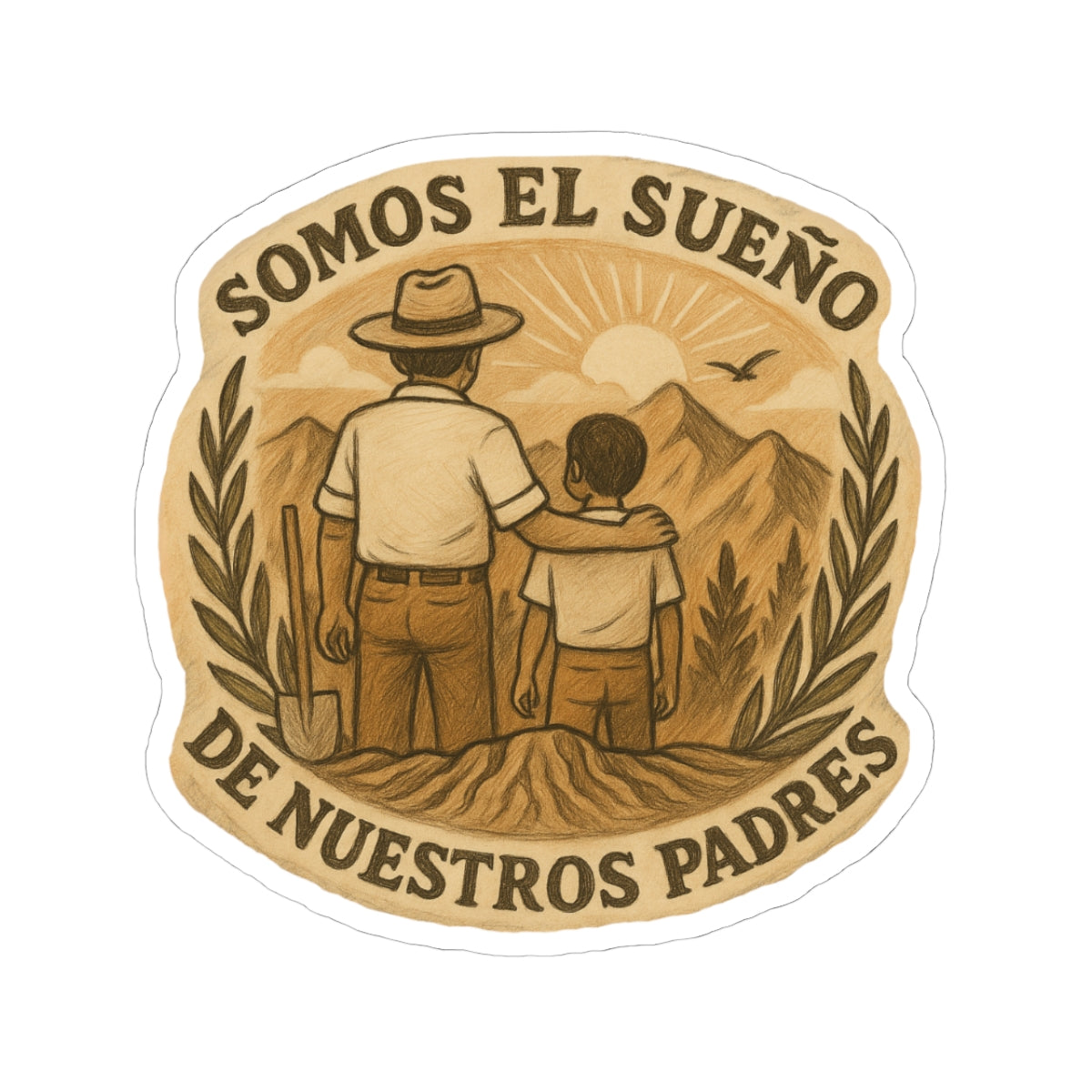Mexican American Sticker, Somos el Sueño de Nuestros Padres Vinyl Decal | Latino Heritage Laptop Sticker | Inspirational Family Gift