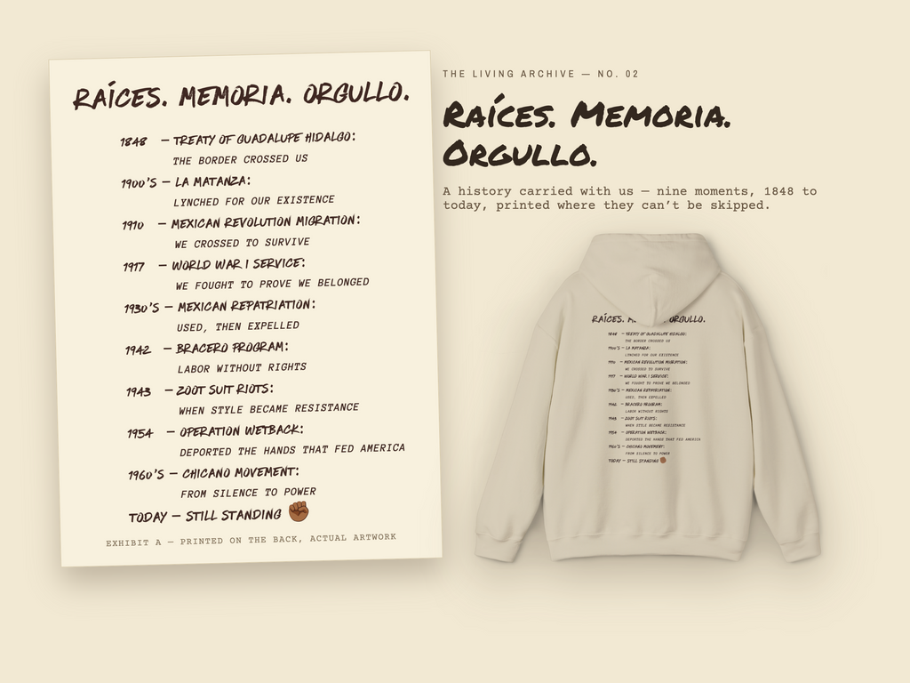 Mexican American Hoodie, They Tried to Erase Us Legacy Pullover | Chicano History Sweatshirt | Raíces Memoria Orgullo Gift