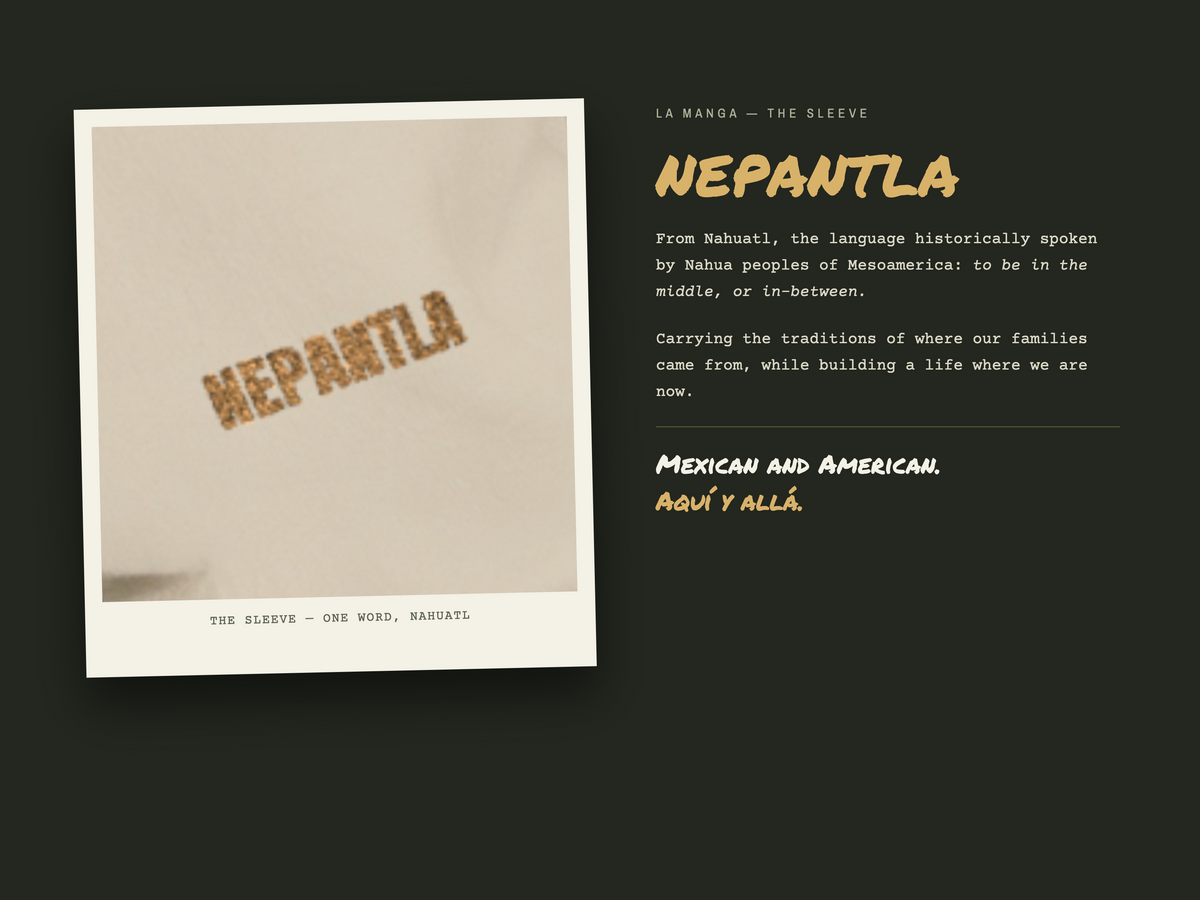 De Aquí y De Allá Embroidered Hoodie | Mexican American Hoodie | Nepantla Cultural Sweatshirt