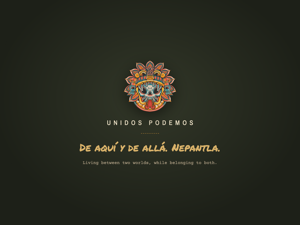 De Aquí y De Allá Embroidered Hoodie | Mexican American Hoodie | Nepantla Cultural Sweatshirt