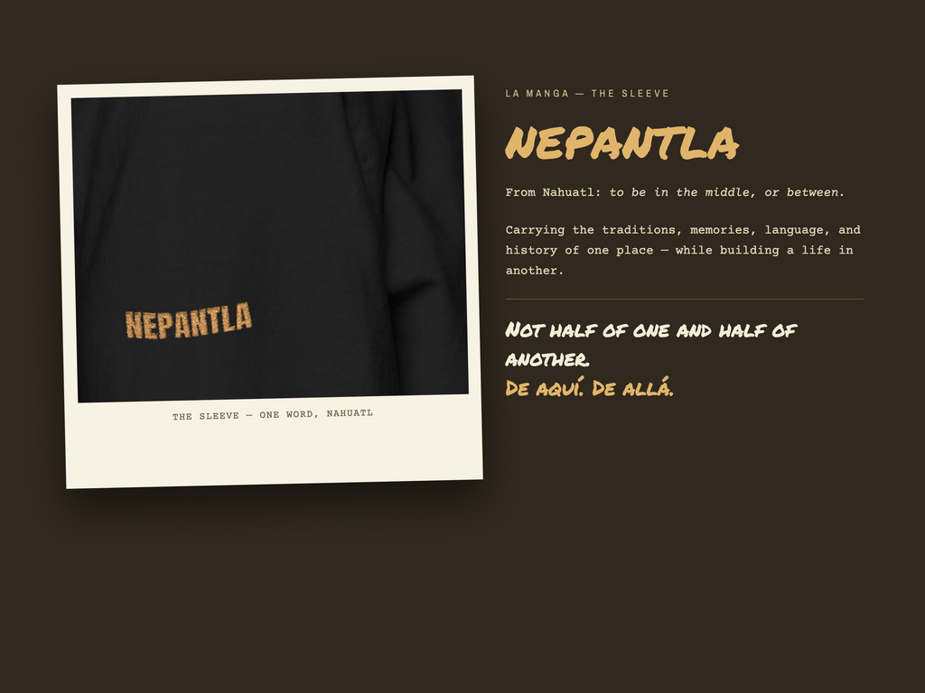 De Aquí y De Allá Embroidered Shirt | Mexican American Comfort Colors Tee | Nepantla Cultural T-Shirt