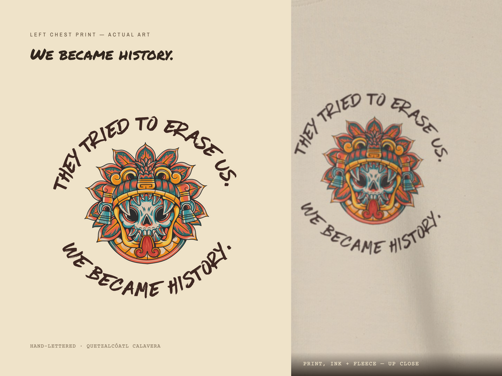 Mexican American Crewneck, They Tried to Erase Us Legacy Sweatshirt | Chicano History Pullover | Raíces Memoria Orgullo Gift