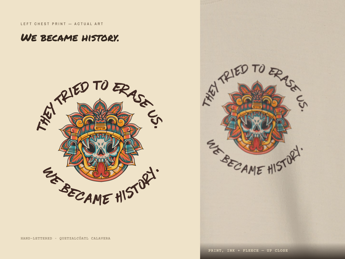 Mexican American Crewneck, They Tried to Erase Us Legacy Sweatshirt | Chicano History Pullover | Raíces Memoria Orgullo Gift