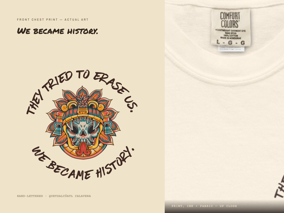 Mexican American Shirt, They Tried to Erase Us Comfort Colors Tee | Chicano History Garment Dyed T-Shirt | Raíces Memoria Orgullo Gift