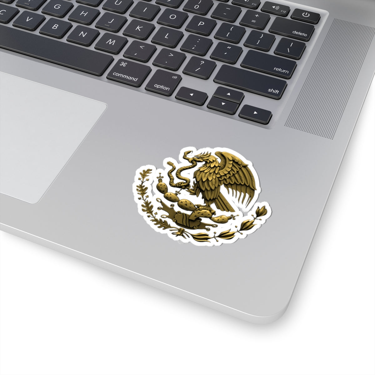 Mexican Pride Sticker, Golden Mexican Eagle Vinyl Decal | Mexico Coat of Arms Laptop Sticker | Cultural Heritage Gift
