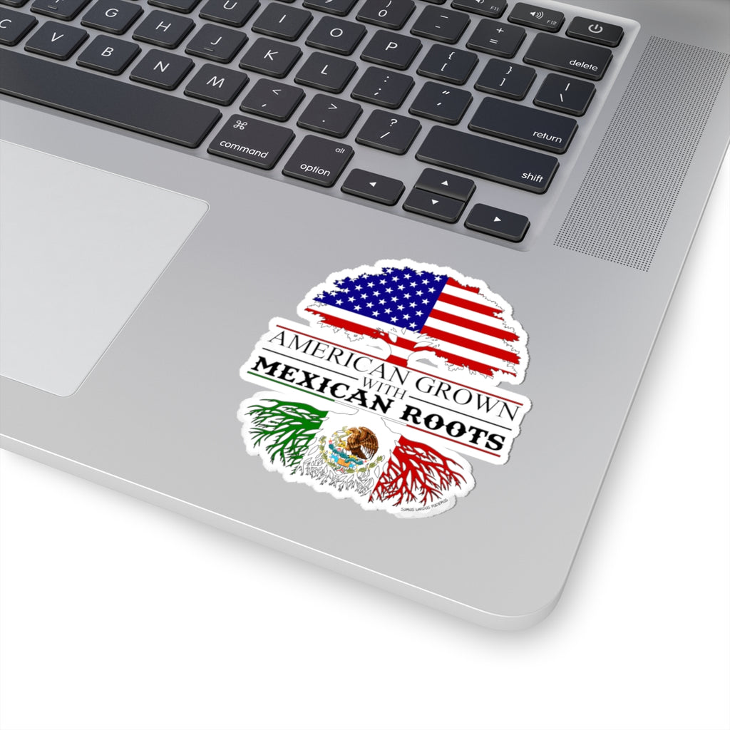 Mexican American Sticker, American Grown with Mexican Roots Vinyl Decal | Bicultural Pride Laptop Sticker | Heritage Gift